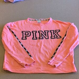 PINK Victoria's Secret Melon and Black Boxy Sweatshirt